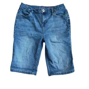 Place Blue Denim Jean Bermuda Shorts 10” Skimmer Pant Court Girls Youth 14